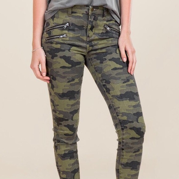 camo stretch jeans